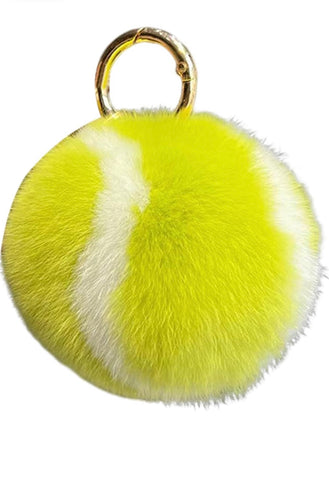 Plush Tennis Ball Key Ring