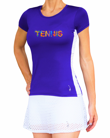 Modern Mesh Tennis Art Short Sleeves