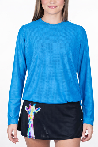 Long Sleeves Adjustable Mesh Top