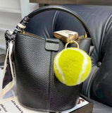 Plush Tennis Ball Key Ring