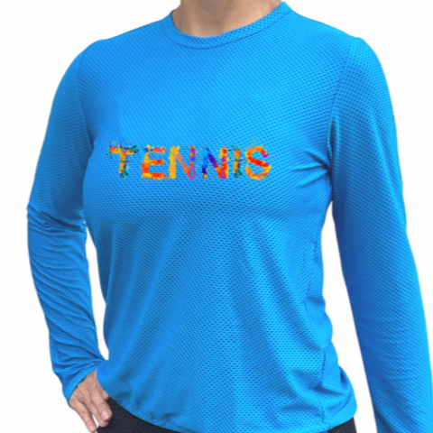 Tenis Art Long Sleeves Original Mesh Relax Top
