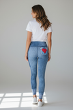 Denim Heart Pocket Legging